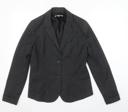 Gap Women’s Grey Pinstripe Blazer Jacket Size 8 Slim Fit