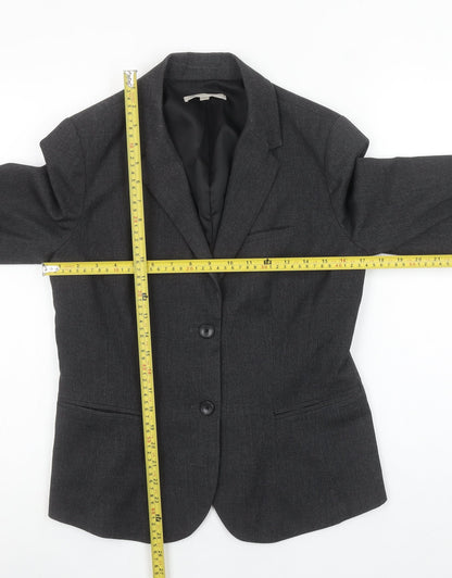 Gap Women’s Grey Pinstripe Blazer Jacket Size 8 Slim Fit