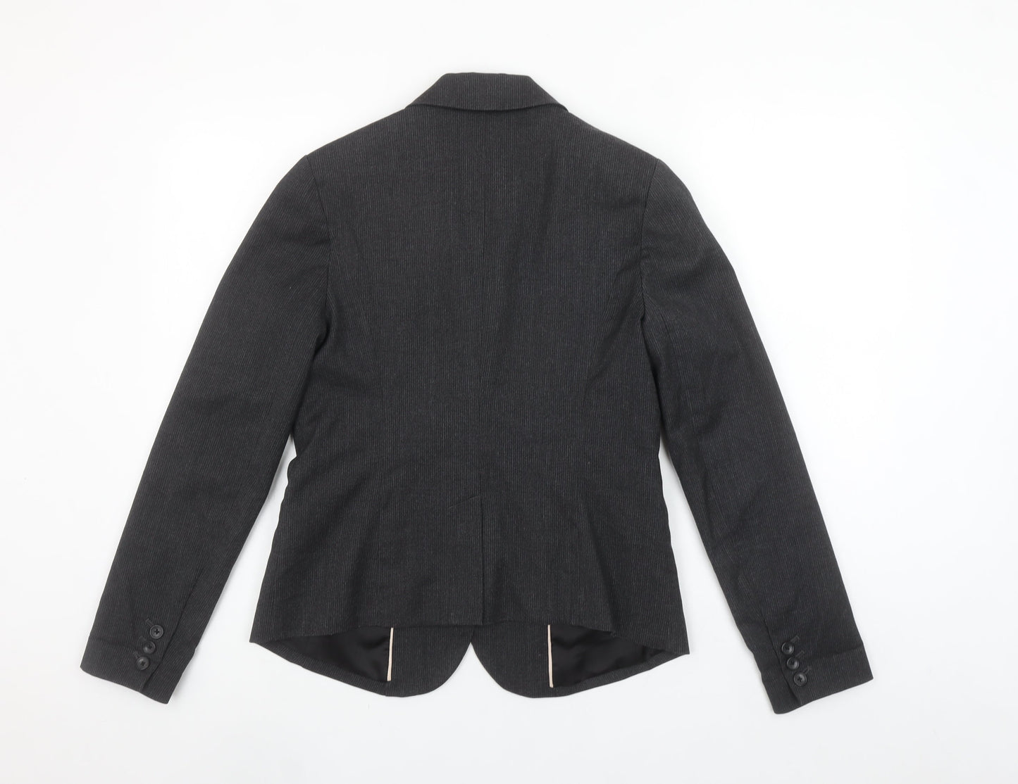 Gap Women’s Grey Pinstripe Blazer Jacket Size 8 Slim Fit