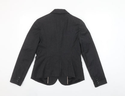 Gap Women’s Grey Pinstripe Blazer Jacket Size 8 Slim Fit