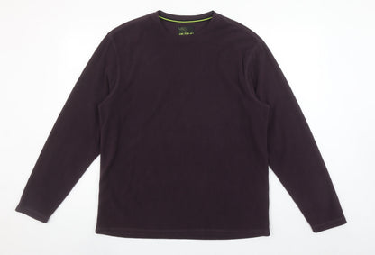 Marks and Spencer Men's Purple Fleece Sweatshirt M Regular Fit Active