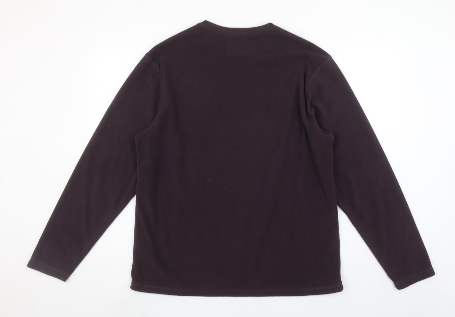 Marks and Spencer Men's Purple Fleece Sweatshirt M Regular Fit Active