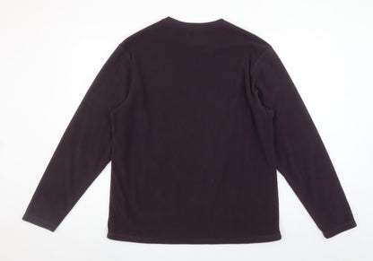 Marks and Spencer Men's Purple Fleece Sweatshirt M Regular Fit Active