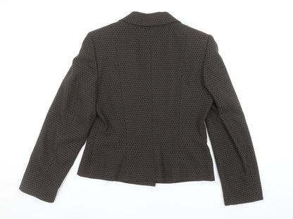 Kaliko Women's Black Size 12 Shawl Collar Wool Blend Tailored Jacket
