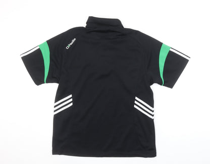 O’Neills Men’s Black Green JKA Ireland Short Sleeve Polo Shirt Size S