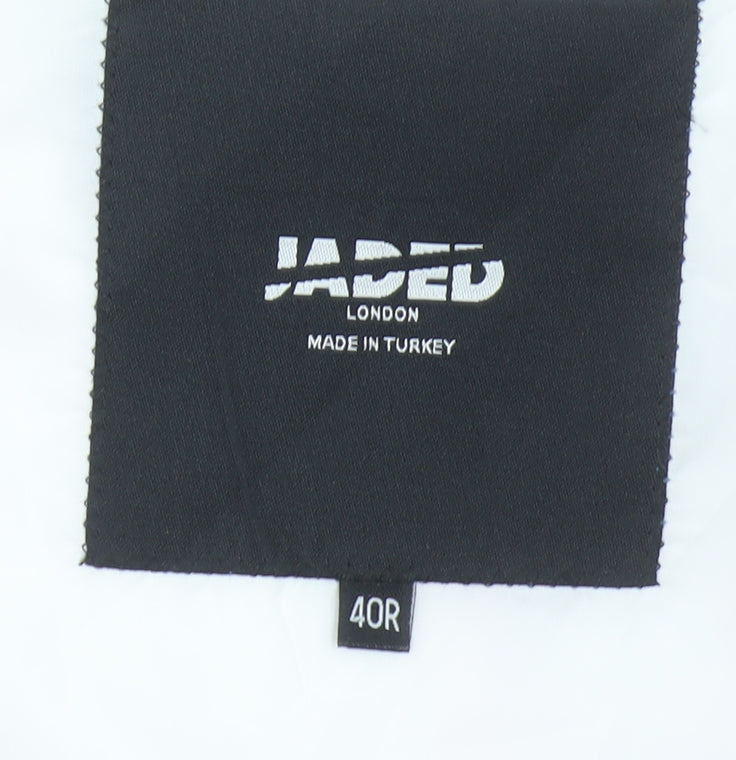 Jaded London Men's Pink and Brown Single-Breasted Classic Blazer Size 40R