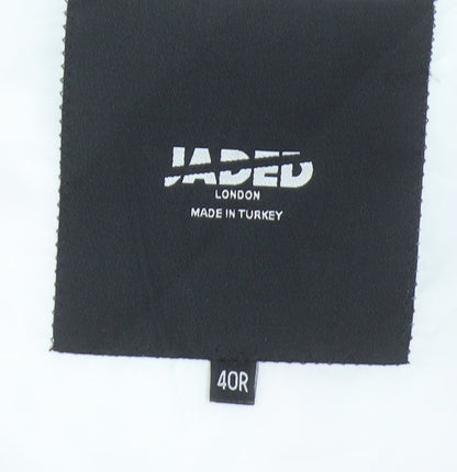 Jaded London Men's Pink and Brown Single-Breasted Classic Blazer Size 40R