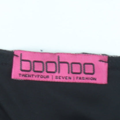 Boohoo Women’s Black Strapless Bodycon Lace Short Dress Size 10