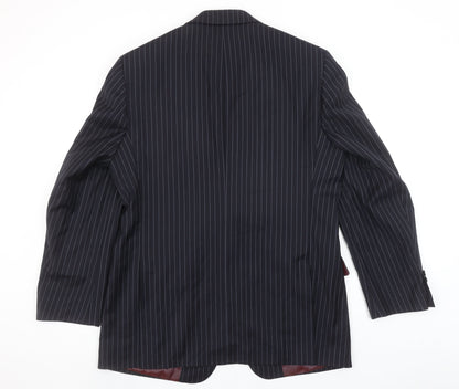 Austin Reed Men's Navy Pinstripe Wool Blazer 42R Classic Fit