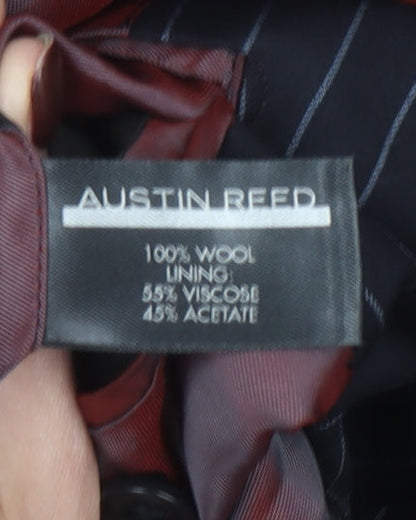 Austin Reed Men's Navy Pinstripe Wool Blazer 42R Classic Fit