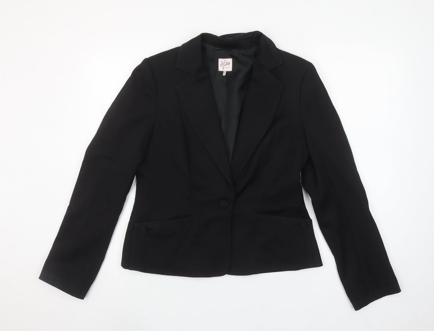 Oasis Women’s Black Size 14 Tailored Blazer Jacket