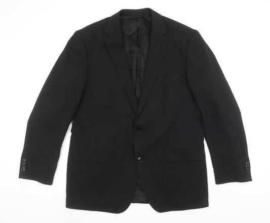 Mens UK Size 42 ROY ROBSON Regular Black Suit Jacket