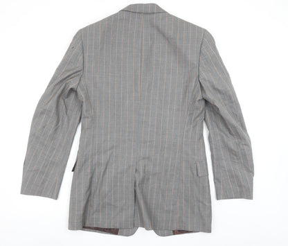 Paul Smith London Men Grey Pinstripe Wool Blazer Jacket 38R