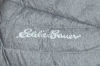 Eddie Bauer Women's Grey Lightweight Hooded Puffer Jacket Size L