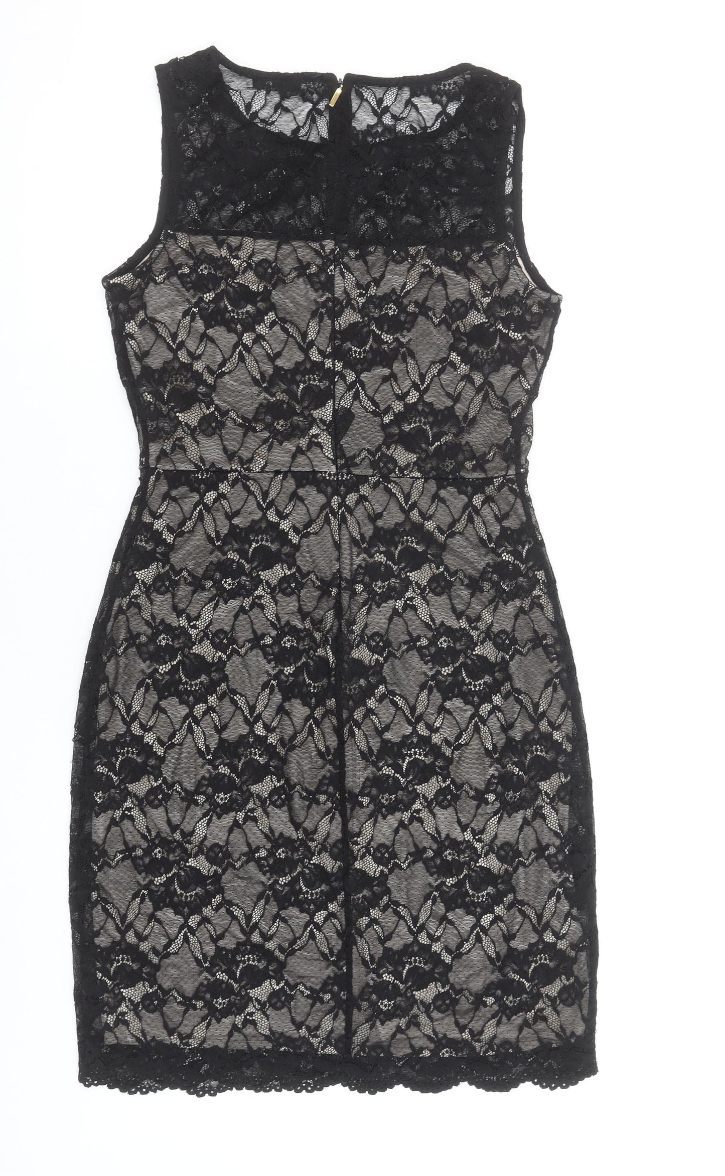 Mango Women’s Black Lace Sheath Dress Size 10 Party Cocktail Formal