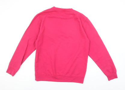 Gymmama Pink Women's Medium Pullover Sweatshirt Shut Up And Squat
