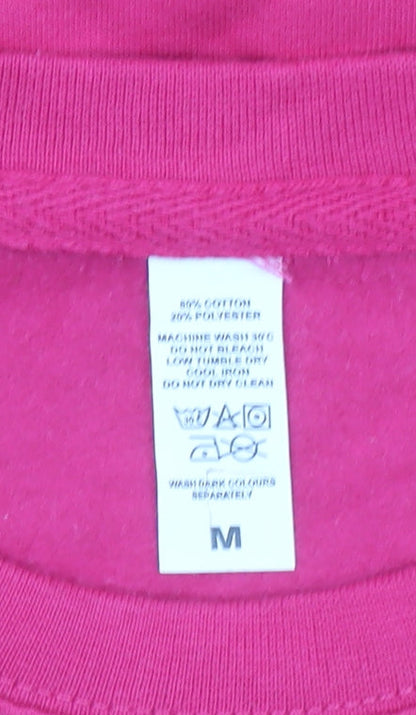 Gymmama Pink Women's Medium Pullover Sweatshirt Shut Up And Squat