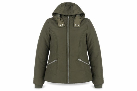 New Look 915 Teens Green Hooded Puffer Jacket Size 14