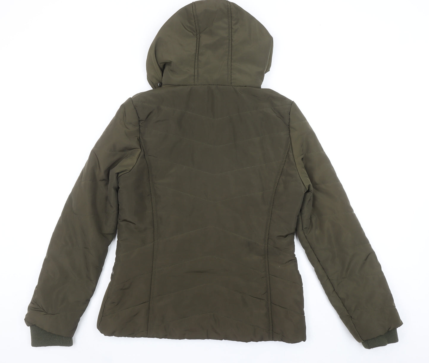 New Look 915 Teens Green Hooded Puffer Jacket Size 14