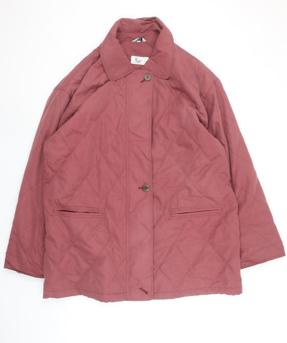 Klass Women’s Pink Quilted Mid-Length Jacket XL