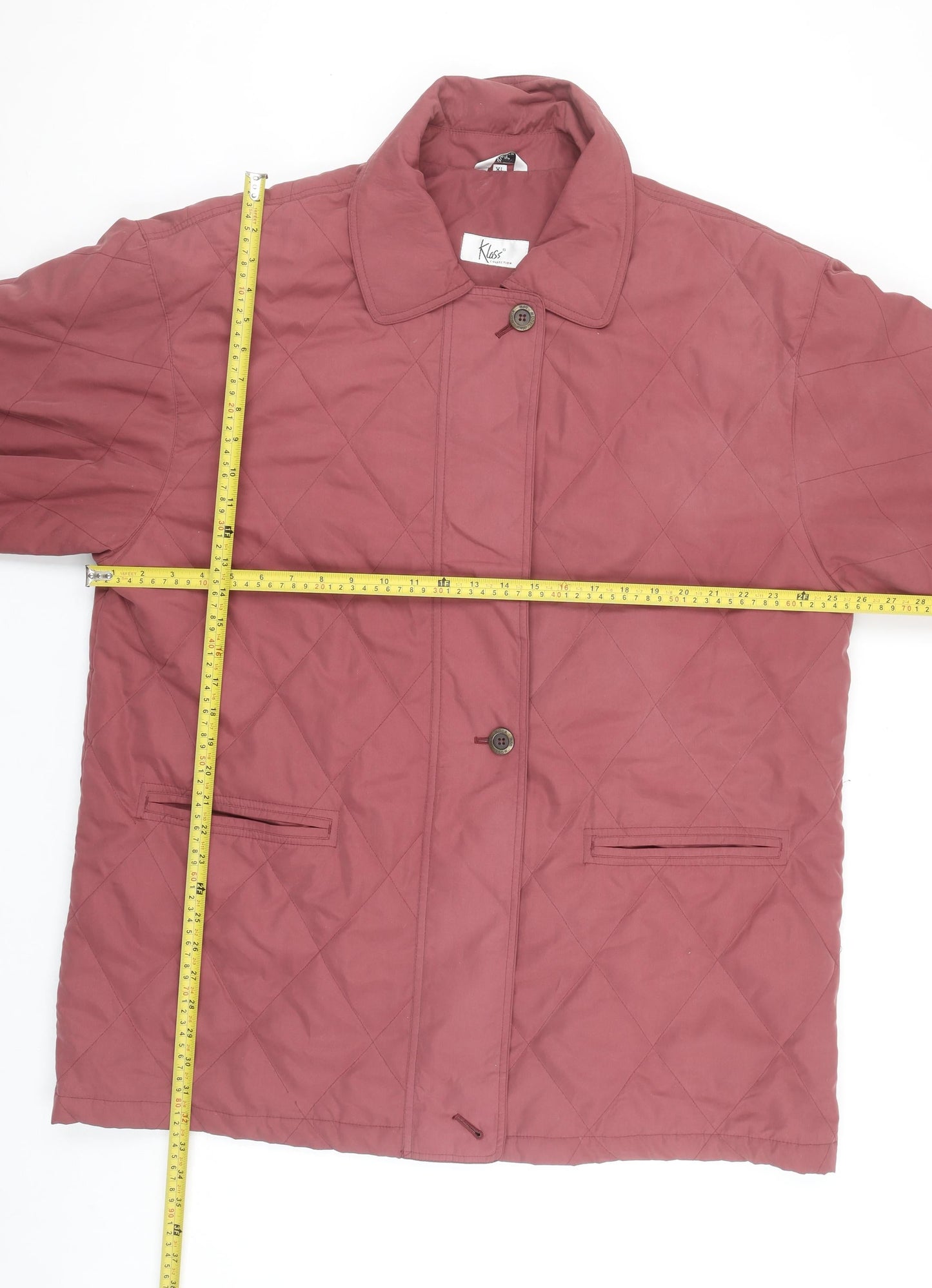 Klass Women’s Pink Quilted Mid-Length Jacket XL