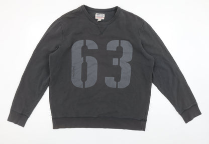 Mens UK Size L Lands' End Black Pullover Sweatshirt