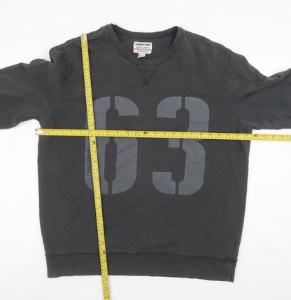 Mens UK Size L Lands' End Black Pullover Sweatshirt