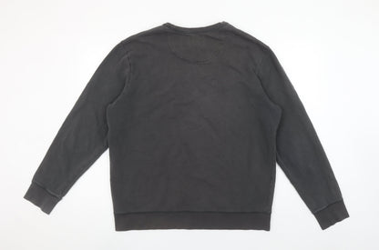 Mens UK Size L Lands' End Black Pullover Sweatshirt