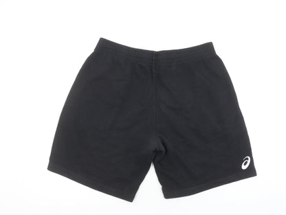 Asics Men's Black Sweat Shorts Size L Elastic Waist Casual Sportswear