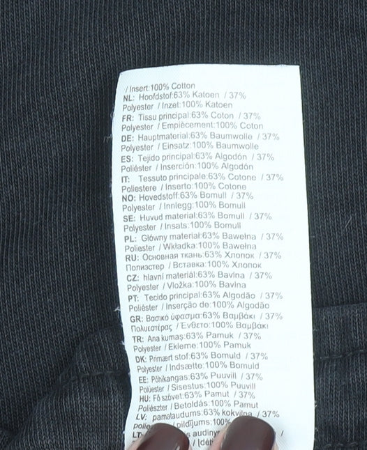 Asics Men's Black Sweat Shorts Size L Elastic Waist Casual Sportswear