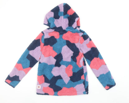FatFace Girls Multicoloured Hooded Fleece Zip Jacket 10-11 Years