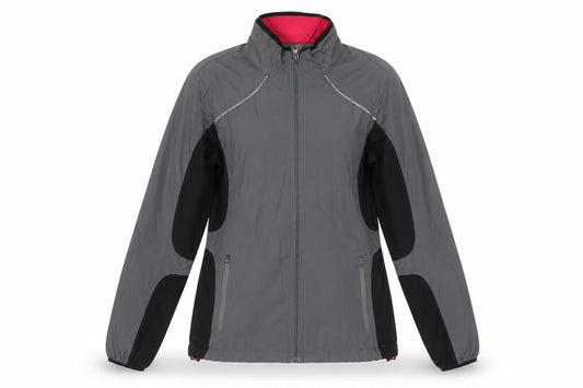 MPG Womens Grey Lightweight Windbreaker Jacket Size 12