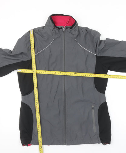 MPG Womens Grey Lightweight Windbreaker Jacket Size 12