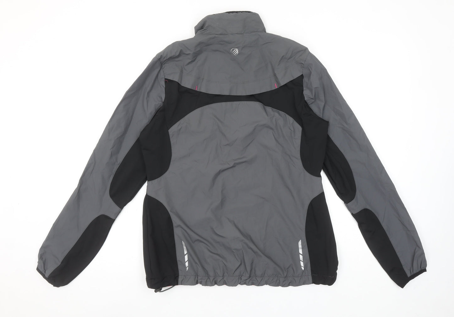 MPG Womens Grey Lightweight Windbreaker Jacket Size 12
