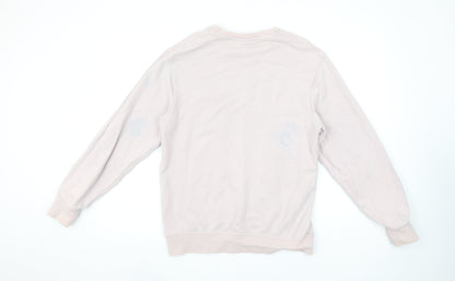 Nicce Men's Beige Logo Sweatshirt Size M Pullover Crew Neck