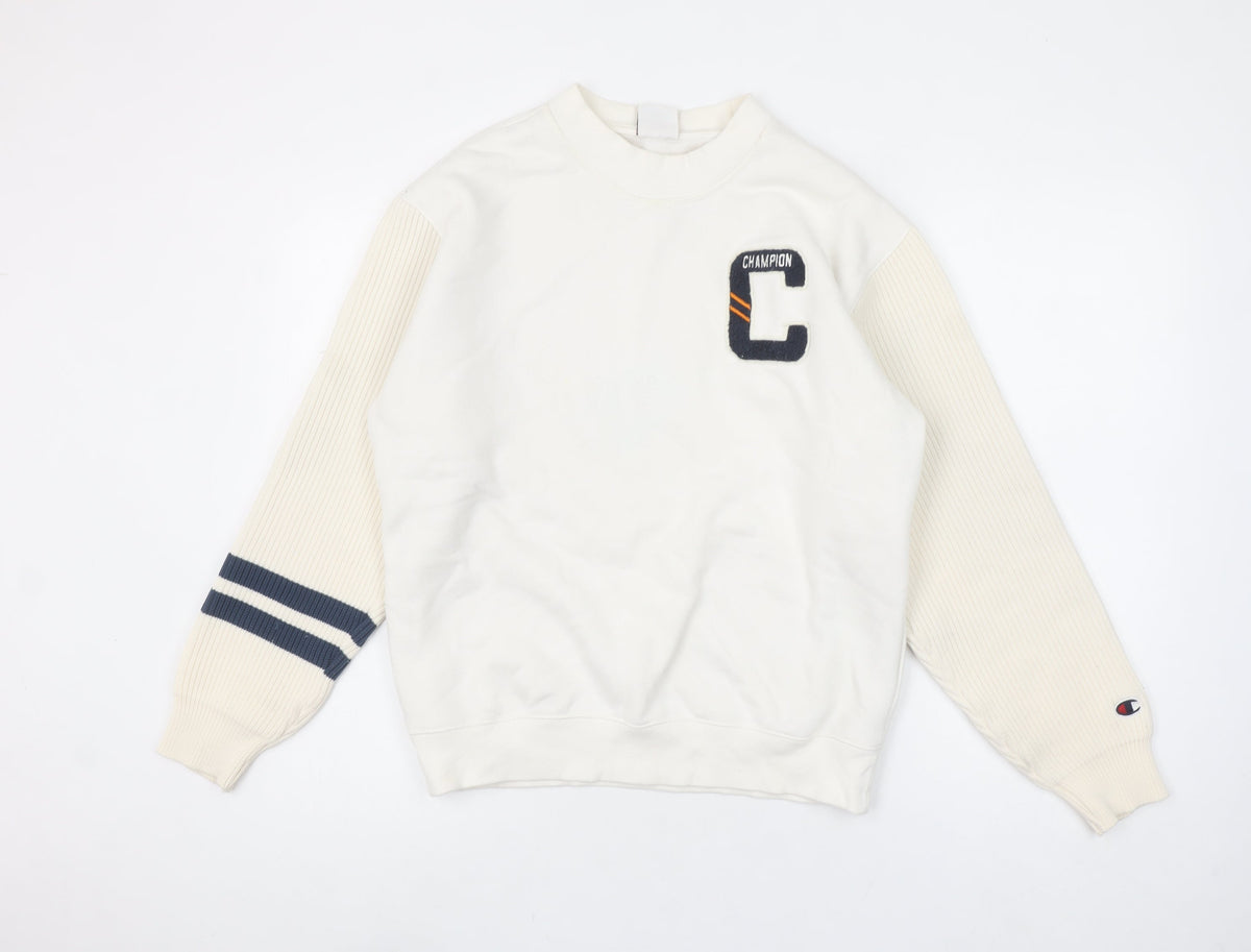 Mens UK Size XS Champion Beige Pullover Sweatshirt