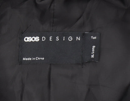 ASOS DESIGN Men's Black XL Bomber Jacket Full Zip Classic Style