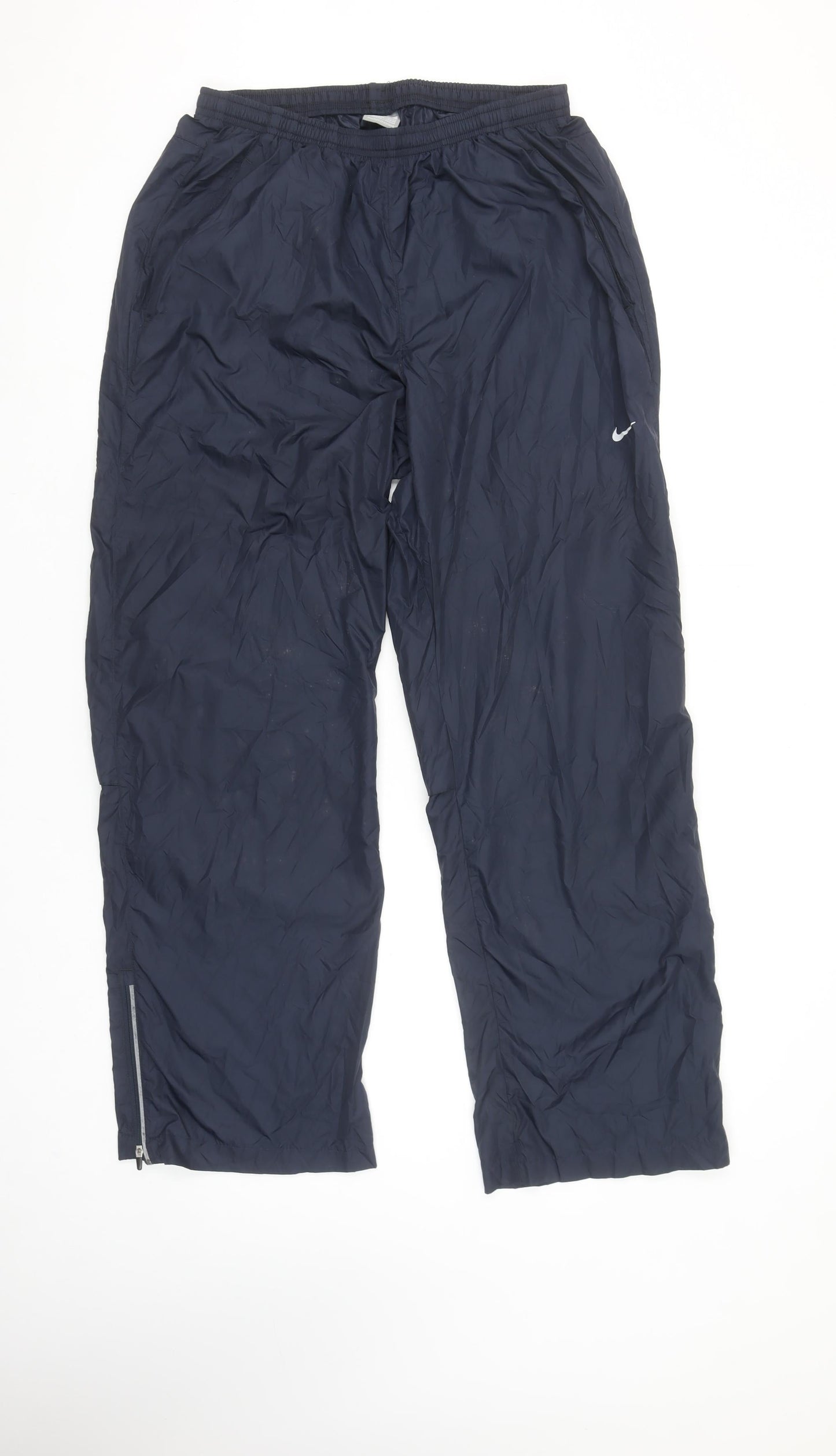 Nike Men's Blue L Windbreaker Trousers Water Resistant Sportswear