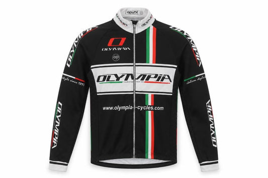 Apunt Men’s Black Cycling Track Jacket S Full Zip Polyester Olympia Design