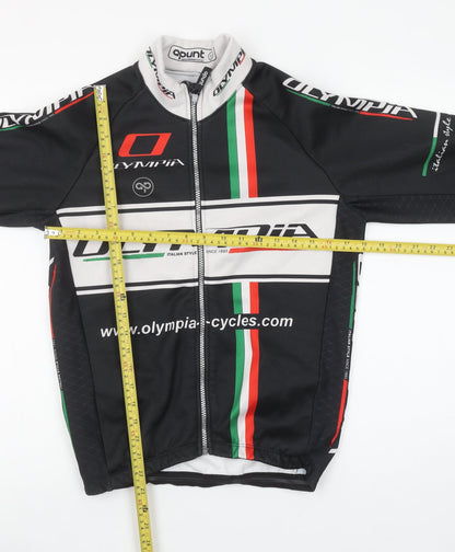Apunt Men’s Black Cycling Track Jacket S Full Zip Polyester Olympia Design