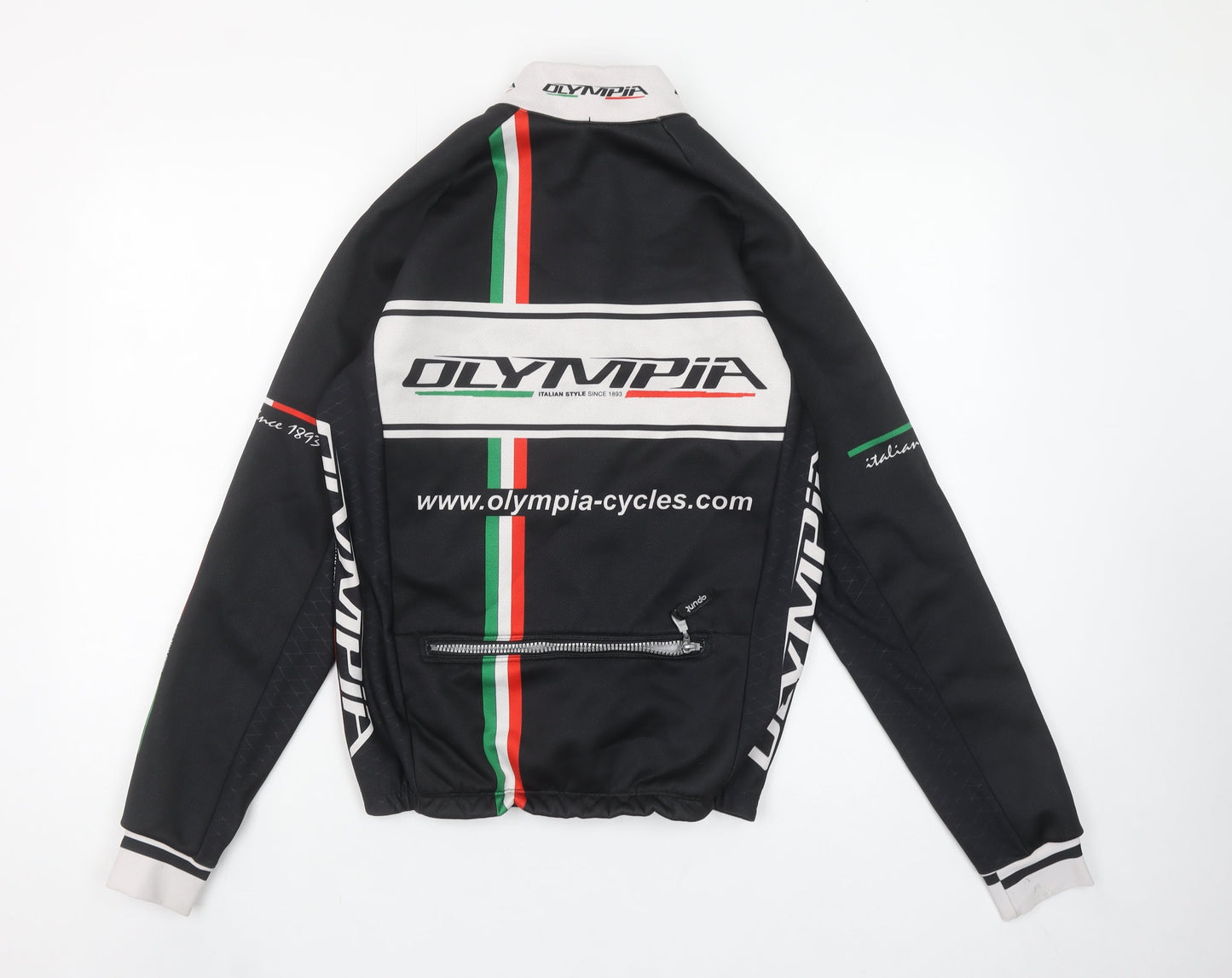 Apunt Men’s Black Cycling Track Jacket S Full Zip Polyester Olympia Design