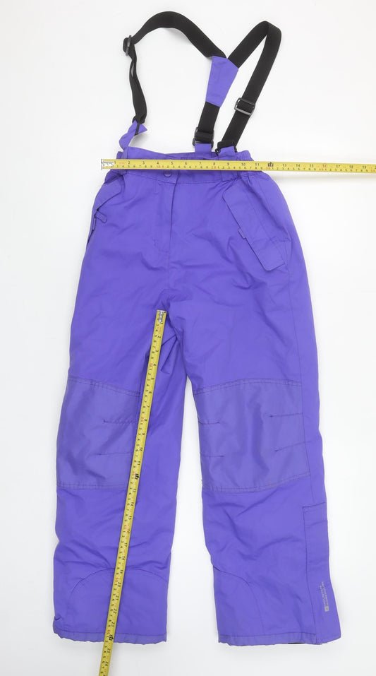 Mountain Warehouse Girls Purple Snow Pants 11-12 Years Waterproof Insulated Winter Trousers