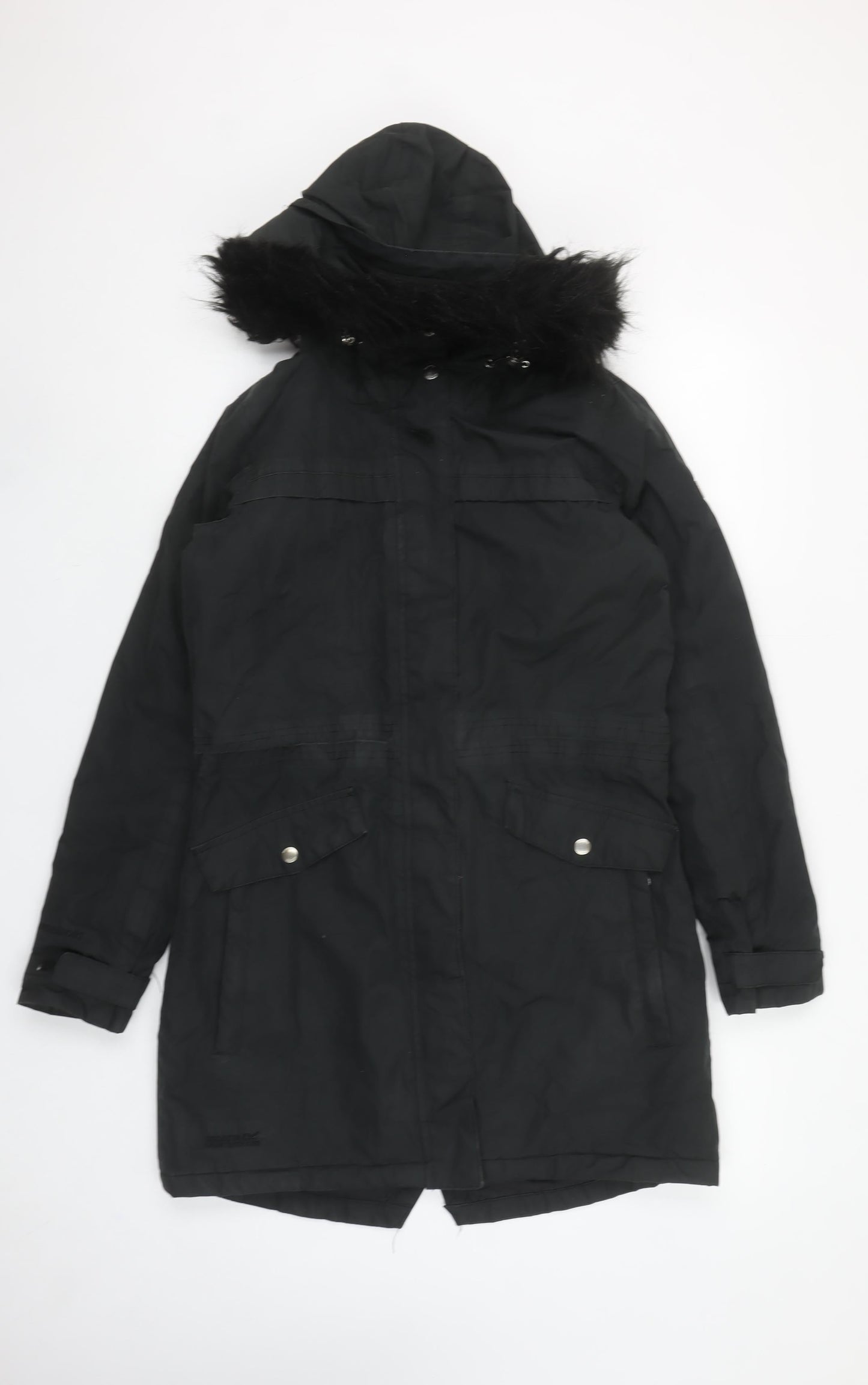 Womens UK Size 8 Regatta Black Parka Coat