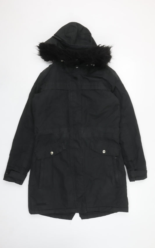 Womens UK Size 8 Regatta Black Parka Coat