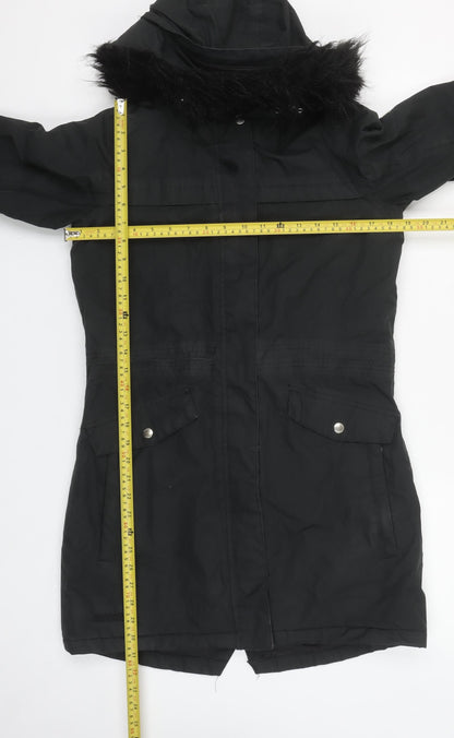 Womens UK Size 8 Regatta Black Parka Coat