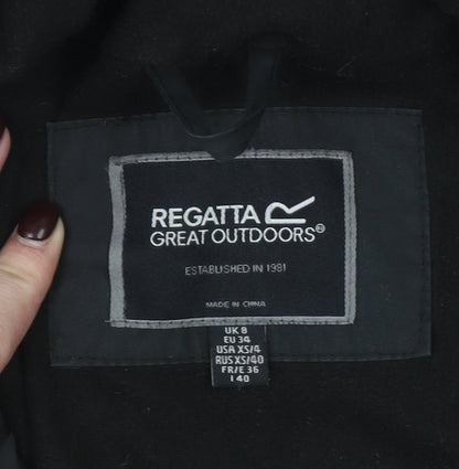 Womens UK Size 8 Regatta Black Parka Coat