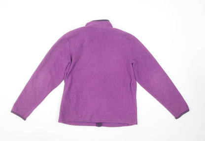 Quechua Girls Purple Fleece Full Zip Outdoor Jacket Size 12 Years