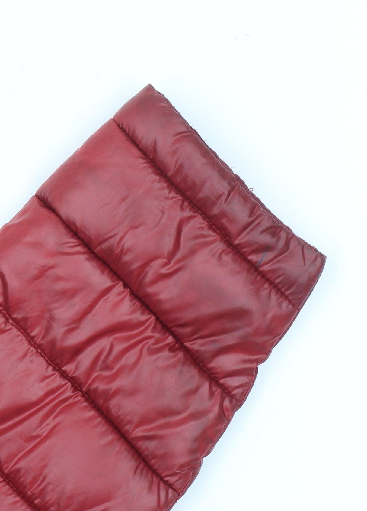 Koton Women Red Hooded Puffer Jacket Size 10 Lightweight Quilted