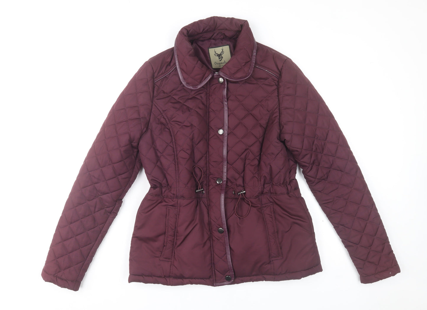 Originals Womens Purple Quilted Jacket Size 10 Lined Winter Coat