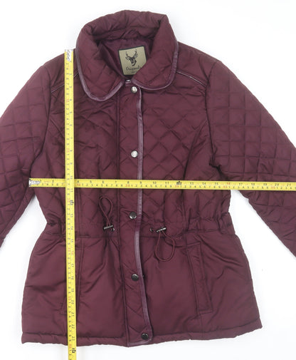 Originals Womens Purple Quilted Jacket Size 10 Lined Winter Coat